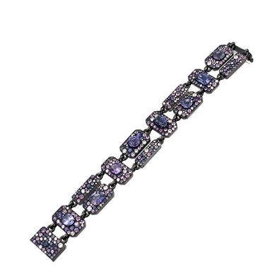 Estate Designer Fancy Sapphire and Diamond Bracelet By Jared Lehr