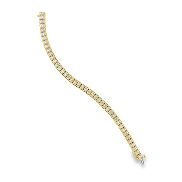 Estate Yellow Gold and Diamond Tennis Bracelet