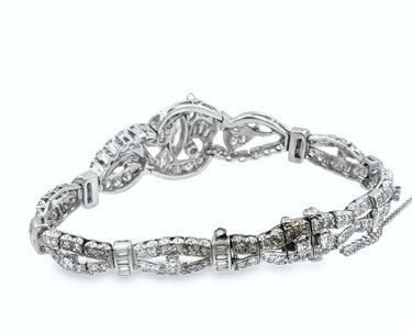 1950s Platinum Diamond Bracelet.