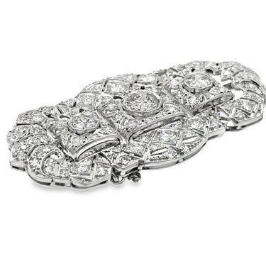 Estate Art Deco Platinum and Diamond Brooch