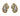 Estate Yellow and White Gold and Diamond Tear Drop Design Earrings