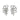 Vintage Platinum Diamond Knotted Bow Earrings.