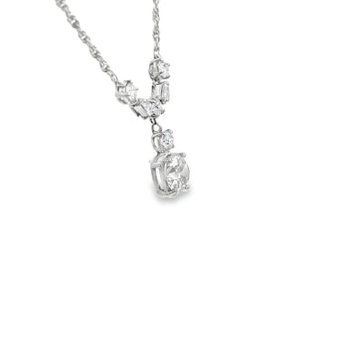 Estate White Gold and Diamond Necklace