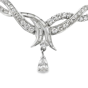 Estate Vintage Diamond Pendant Necklace