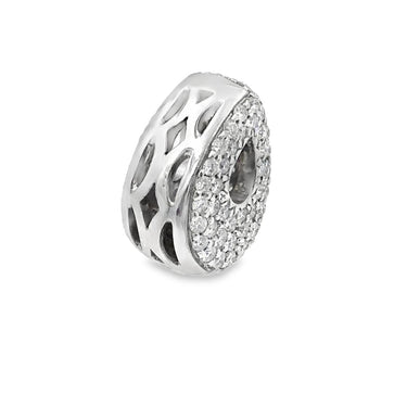 Estate White Gold and Diamond Slide Pendant