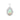 Estate Vintage White Gold Diamond and Opal Pendant
