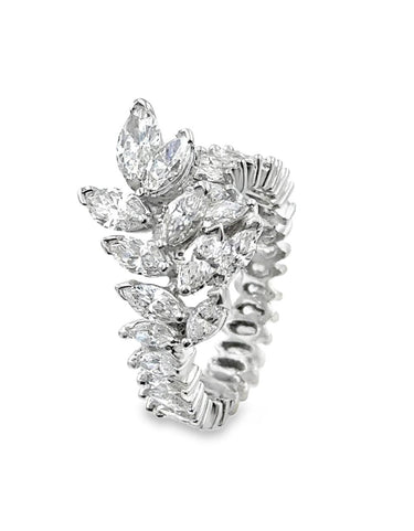 Estate Vintage Platinum and Diamond Eternity Band