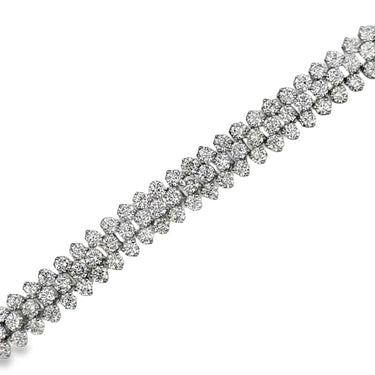Vintage 18K white gold diamond bracelet