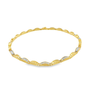18K Yellow Gold Diamond Collar Necklace