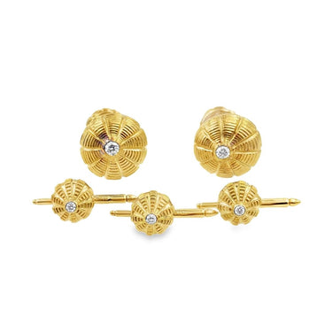 Vintage Tiffany & Co. Schlumberger “Sea Urchin” Gold and Diamond Stud Set