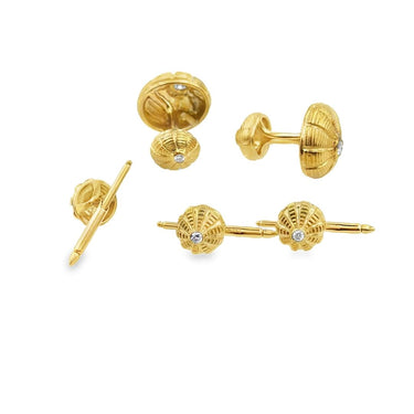 Vintage Tiffany & Co. Schlumberger “Sea Urchin” Gold and Diamond Stud Set