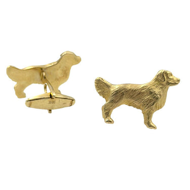 14K Gold Golden Retriever Cufflinks