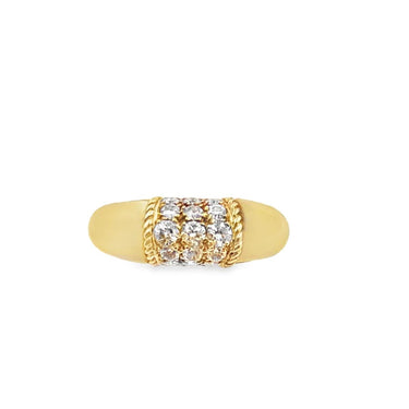 Vintage diamond and angel skin coral band.