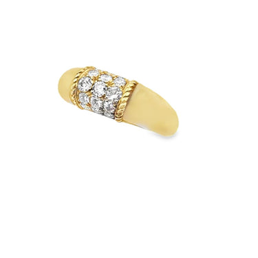 Vintage diamond and angel skin coral band.