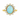 18K Yellow Gold Opal and Diamond Ring