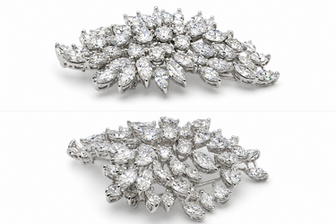 Platinum Diamond Spray Brooch
