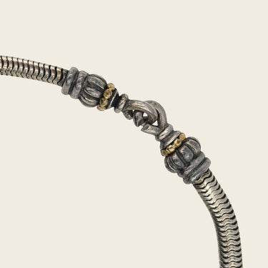 Lagos, Sterling Silver and 18K Gold “Caviar” Necklace