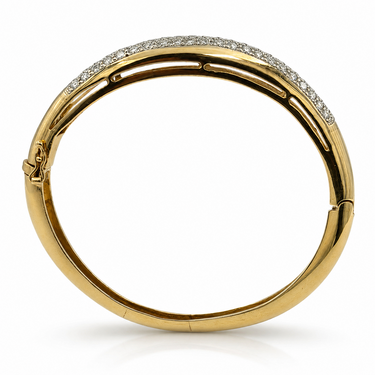 14K Yellow Gold Diamond Bangle Bracelet