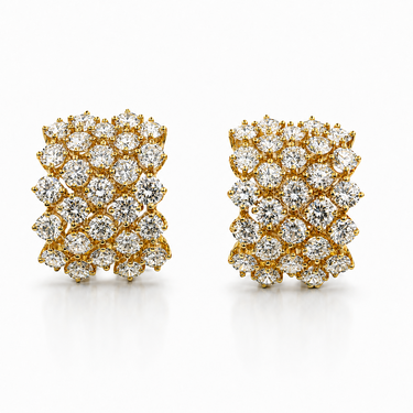 18K Gold and Diamond Earrings