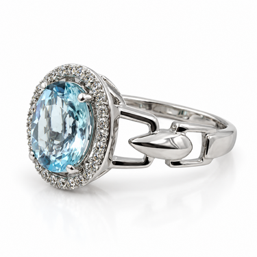 Le Vian Aquamarine and Diamond Ring.