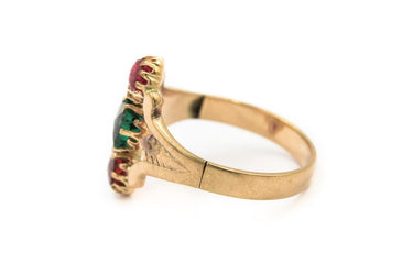 Victorian Yellow Gold and Colored Gemstone Ring