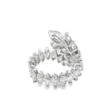 Estate Diamond Crossover Wedding Ring