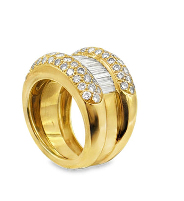 18K Yellow Gold Diamond Band by Fortunoff