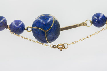 Estate Lapis Lazuli Necklace and Bracelet Suite