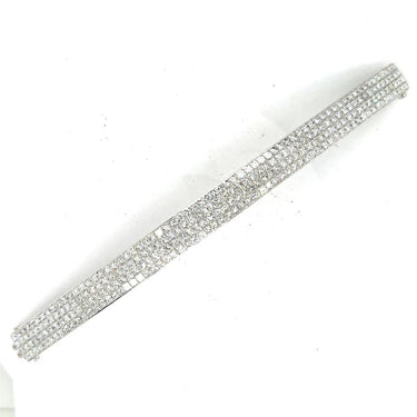 Estate White Gold and Invisibly Set Diamond Bracelet by Christopher