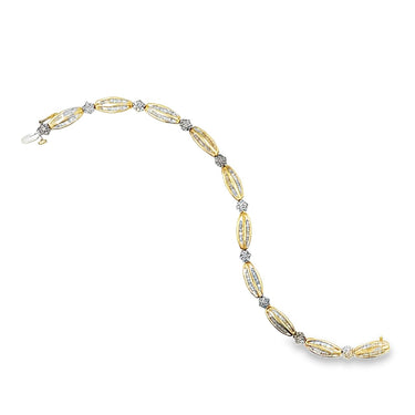 Estate Yellow Gold and Diamond Bracelet