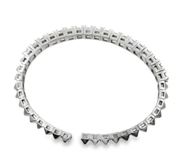 Estate White Gold and Diamond Bangle Bracelet
