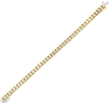 Estate Yellow Gold and Diamond Tennis Bracelet