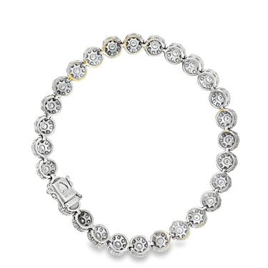 Estate Vintage White Gold and Diamond Bracelet
