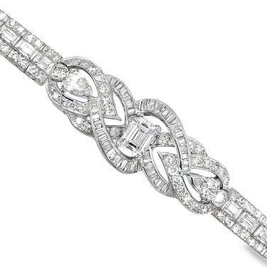 Estate Platinum and Diamond Bracelet 7.13cts