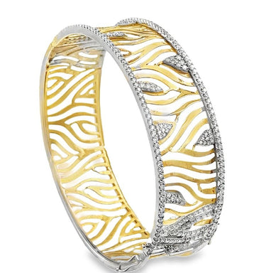18K Gold Diamond Bangle