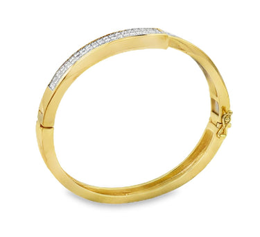 Vintage 18K Diamond Bangle Bracelet
