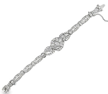 1950s Platinum Diamond Bracelet.