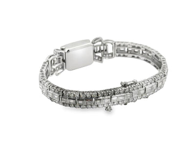 Fine Retro Platinum & Diamond Bracelet