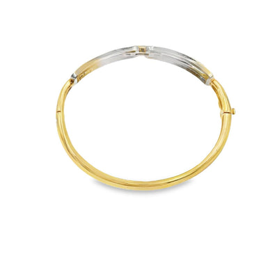 Vintage 14K Yellow Gold Diamond Bangle by Hammerman