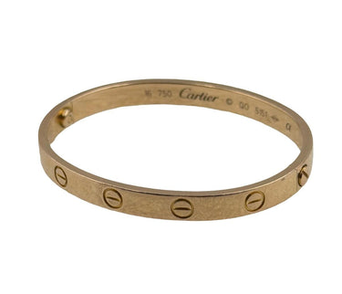 18K Rose Gold Cartier Love Bracelet, Size 16.