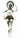 Estate Whimsical White Gold Ballerina Brooch