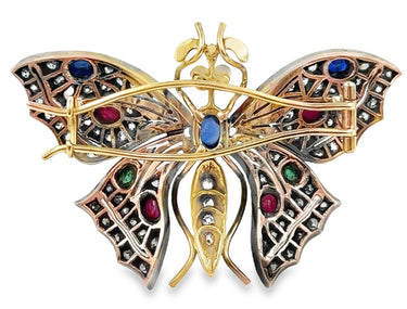 Estate Victorian Diamond Butterfly Brooch