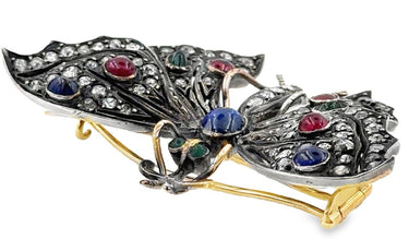 Estate Victorian Diamond Butterfly Brooch