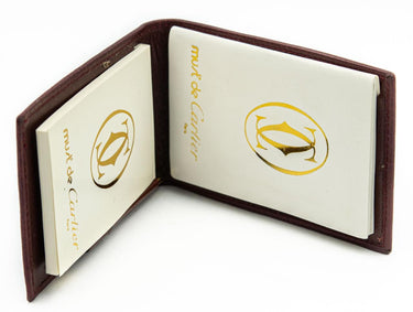 NOS Must de Cartier France Gold Finish Ballpoint Pen & Pencil Wallet Set with Box