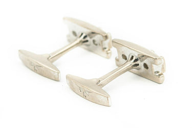 Estate White Gold and Diamond Cufflinks by Hearts On Fire