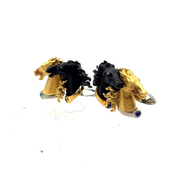 Estate Gold Horse Cufflinks by Carrera y Carrera