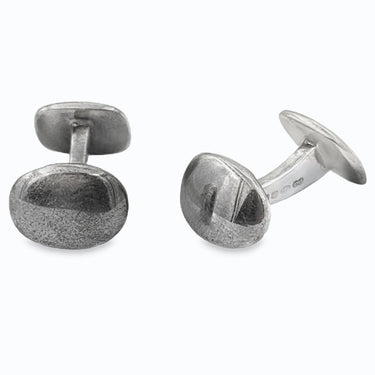 Sterling Silver Green Guilloch√© Enamel Cufflinks by Deakin & Francis.