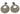 Estate Contemporary Sterling Silver and Diamond Disk Earrings