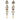 Estate Gold Diamond and Tourmaline Ear Pendants