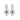 Estate White Gold Diamond and Sapphire Earrings